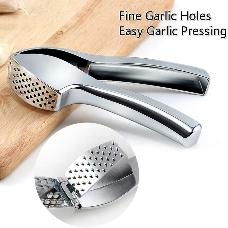 Pam Chef Professional Garlic Press, Garlic Mincer Easy-squeeze Ergonomic  Handle, No Need To Peel, Rust Proof, Professional Ginger Press & Garlic